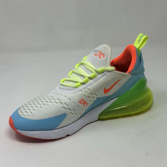 Nike Air Max 270 GS Shoes Sneakers Womens 8.5 Blue Barely Volt CJ9940-400 - Picture 7 of 16